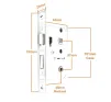 Basta Bathroom Lock 63mm (2 &frac12;") Polished Chrome - 2
