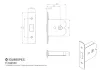 76mm (3") Eurospec Flat Bathroom Deadbolt - Satin Chrome - 2