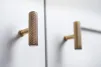 Alexander and Wilks Crispin Knurled T-bar Cupboard Knob - Antique Brass - 2
