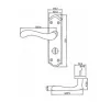 Valletta Lever on plate Door Handles Satin/Polished Brass - WC - 3
