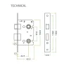 65mm (2&frac12;") Contract Bathroom Lock Satin Stainless Steel - 2