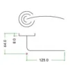Lincoln Lever on Rose Door Handles Zoo Hardware - CP - 2