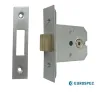 76mm (3") Eurospec Flat Bathroom Deadbolt - Satin Chrome - 1