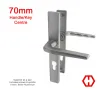 Hoppe Frankfurt Silver-Aluminium Handles 70mm PZ - 1
