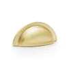 Alexander and Wilks Bardom Ridged Cup Handle - Satin Brass - 1