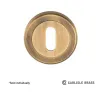 Serozzetta Keyhole Escutcheon - Antique Brass - 1