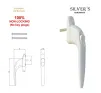 Non-Lockable Espag Window Handle (Spindle 40mm) White - 1