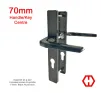 Hoppe Frankfurt Black-Aluminium Handles 70mm PZ - 1
