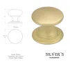 32mm Rioghal Cabinet door knob - Satin Brass - 1