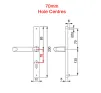 Hoppe Frankfurt Black-Aluminium Handles 70mm PZ - 2