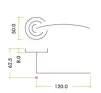 Adria Lever on Rose Door Handles Zoo Hardware - SCCP - 2