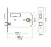 127mm (5") Horizontal Bathroom Lock Satin Stainless Steel - 2