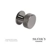 Knurled Round Cabinet Knob - Polished nickel - 1