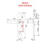 Hoppe Atlanta 3-Hole Aluminium-Black Handles 92mm PZ - 2