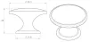 38mm Oxford Cabinet door knob - Gun Metal - 2