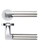Milan Lever on Rose Door Handles Zoo Hardware - CP/SS - 1