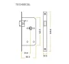 Vier **CASE ONLY** Din Latch - 55mm Backset - 2