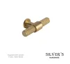 Knurled T Knob Cabinet Knob - Satin Brass - 1