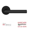 KD BASIC - Rhodos Lever on Rose Door Handles - Karcher Cosmos Black - 1