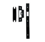 Faceplate & Receiver to suit Vier Zin Latch - Powder Coated Black Finish