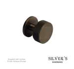 Knurled Round Cabinet Knob - Antique Bronze