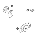 Hafele System 2 Bottom Roller fitting set (for x1 door)