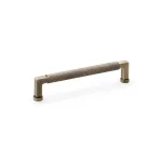 Alexander and Wilks Camille Knurled Cabinet Pull Handle - Antique Brass