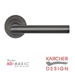 KD BASIC - Rhodos Lever on Rose Door Handles - Karcher Titanium Grey