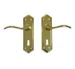 Torino Lever on plate Door Handles Polished Brass