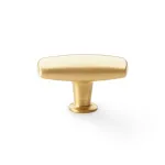60mm Alexander and Wilks Romulus Soap Bar Cupboard Knob - Satin Brass