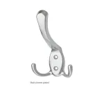 Triple Hat & Coat Hook - Satin Chrome