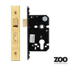 2 ½" Euro Profile Architectural Sashlock 47.5mm Centres - PVD Brass