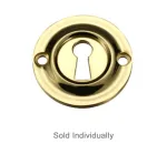 Fulton & Bray Keyhole Escutcheon Polished Brass