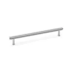 224mm Alexander and Wilks Crispin Knurled T-bar Cupboard Pull Handle - Polished Chrome