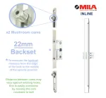 22mm Backset Mila 800mm Inline Espag Window Lock