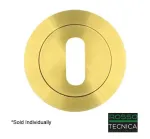 Rosso Tecnica Escutcheon Keyhole Profile - PVD Satin Brass