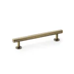 128mm Alexander and Wilks Round T-Bar Cupboard Pull Handle - Antique Brass