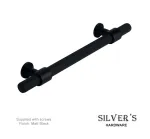 Harlington Premium Knurled Cabinet Handle 160mm - Matt Black