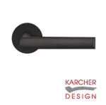 Paris Lever on Rose Door Handles - Karcher Cosmos Black