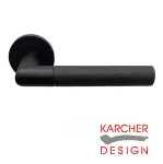 Studio One Lever on Rose Door Handles - Karcher Cosmos Black