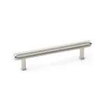 128mm Alexander and Wilks Crispin Knurled T-bar Cupboard Pull Handle - Polished Nickel