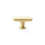 47mm Alexander and Wilks Romulus Soap Bar Cupboard Knob - Satin Brass