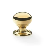 41mm Alexander and Wilks Kershaw Mortice Door Knob - Unlacquered Brass