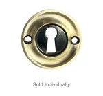 Fulton & Bray Keyhole Escutcheon Antique Brass
