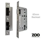 Din Euro Sashlock - 72mm c/c - backset 60mm - Stainless Steel