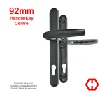 Hoppe Atlanta 3-Hole Aluminium-Black Handles 92mm PZ