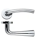 Assisi Lever on Rose Door Handles Zoo Hardware - CP