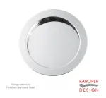 Karcher Round Flush-Pull Handle 63mm - Satin Polished Steel