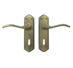 Torino Lever on plate Door Handles Antique Bronze