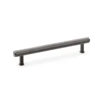 160mm Alexander and Wilks Crispin Knurled T-bar Cupboard Pull Handle - Dark Bronze PVD